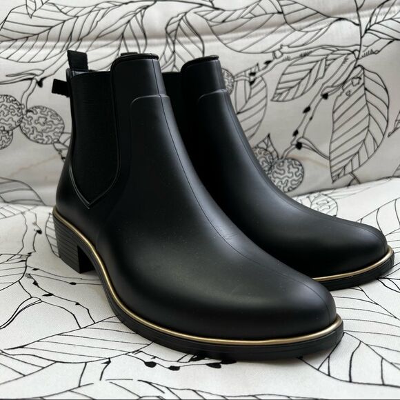 kate spade solstice rain boots black US 9 MSRP $150 - Picture 3 of 8